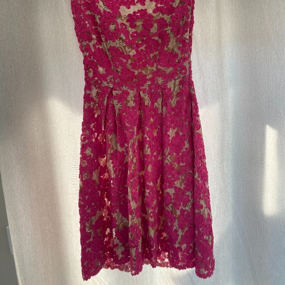 Anthropologie x Yoanni Baraschi Pink Fit Flare Dress - Picture 3 of 4